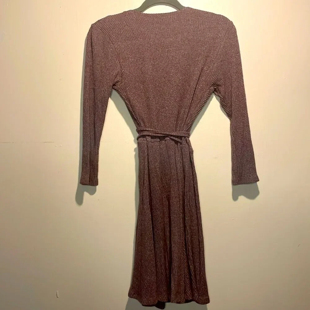 American Eagle- Don’t Ask Why Line- Made in Italy Purple True Wrap Dress- O/S - Picture 2 of 7